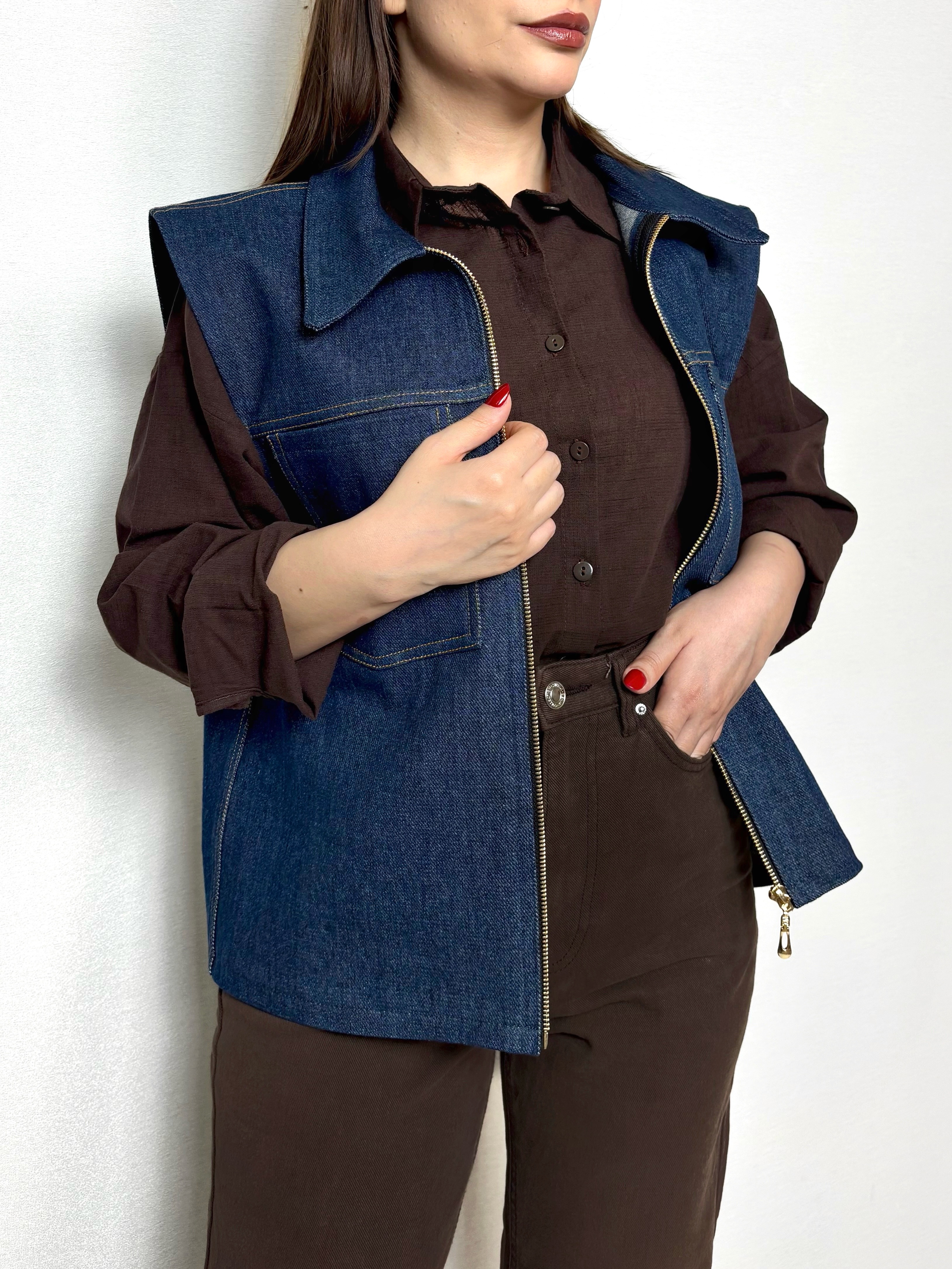 وست زنانه جین ظخیم